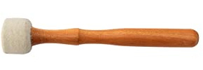 Klöppel für Klangschale Holz/Filz, Gr. XXXS | zum sanften Anschlagen einer Klangschale, Handarbeit aus Nepal