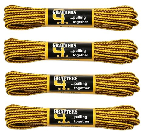 Grafters 140CM Strong Work/Hiking Boot Laces (Yellow/Brown)
