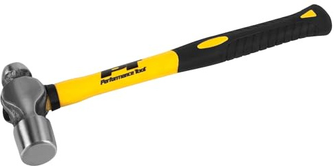 Performance Tool M7034B 24 oz. Ball Peen Hammer with Fiberglass Handle