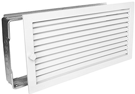 Warmluftgitter WG 4523 W Weiss 450 x 230 mm mit Einbaurahmen