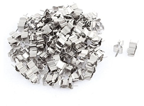 sourcing map 100Stk 5 x 20mm für Glas Keramikrohr schnell Schlag Sicherungshalter Klemme | für Glas Keramikrohr