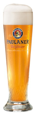 German Paulaner Weissbier Wheat Beer Glass