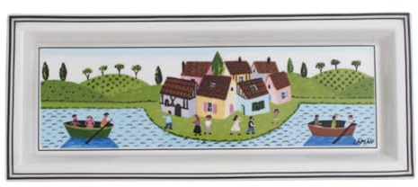 Villeroy und Boch Design Naif Gifts Rechteckige Schale, Premium Porzellan, Weiß/Bunt