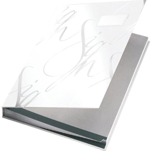 Leitz 57450001 Unterschriftsmappe Design, 18 Fächer, weiß