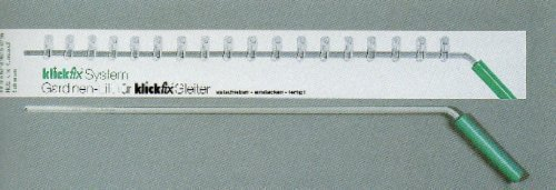 KlickFix Gardinenlift für Original Klickfix-Gleiter, Aluminium, 1 Stück, 50 cm, Vorhangshardware, Gardinenlift