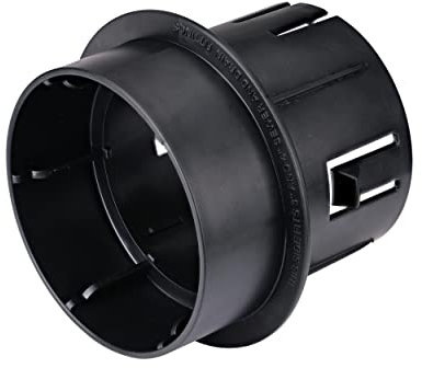 NDS Drain Adapter 1241*, Connects Pop-Up Drainage Emitter with Elbow to 3-Inch & 4-Inch Pipes & Fittings; fits single-wall corrugated and DWV/Sch. 40 pipes, Black