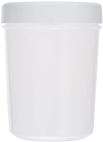 TATAY Food Storage, Airtight, 0.4L of Capacity, Screw Lid, BPA free, Suitable Microwave and Dishwasher, White. Measures: 8,5 x 8,5 x 11,1 cm