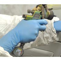 Box of 100 Bodyguards Blue Nitrile PF Disposable Gloves Long Cuff Size L 8.5 GL8913