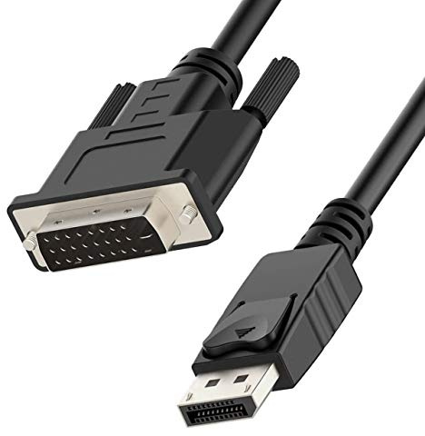 UNITEK Câble DisplayPort vers DVI, convertisseur de signal, convertisseur I 180cm I Résolutions jusqu'à 1920x1200 I DVI numérique, DP 1.1a I Ordinateur, set-top box etc. avec moniteur connexion