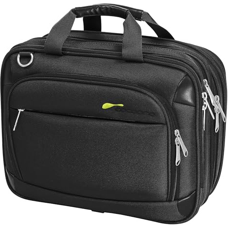 Cocoono Drive 15” Laptop Business Tasche - 4 Fächer, Frontfach, 180° Wäschefach, Gepolsterter Schultergurt, 20L, Schwarz
