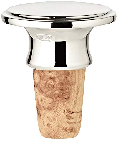 EDZARD Flaschenkorken Flaschenverschluss im klassischen Design für Champagner, Wein und Sekt, edel versilbert, anlaufgeschützt, Höhe 6 cm