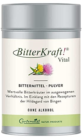 Bitterkraft! Vital Pulver | 100g | Bitterstoffe Komplex nach Hildegard von Bingen | hochwertige Vitalstoffe | Made in Germany