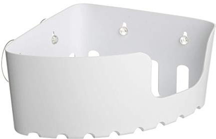 Tatay Estanteria Ducha Sin Taladro Esquina | Incluye Ventosas | Soporta 2 kg | Polipropileno Resiste Humedad | Medida Rinconera | 20 x 20 x 11 cm - Modelo Standard - Blanco