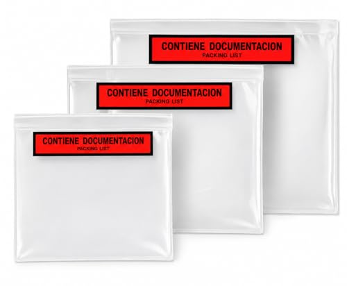 HELGUEFER - Pack 1000 Sobres Packing List 240x140 mm | Sobres Portadocumentos con Lámina Autoadhesiva | Sobre Envio para Albaranes, Facturas y Documentación | Resistente y Seguro