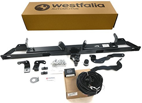 Westfalia Starre Anhängerkupplung (4-Loch Bock) für Peugeot Boxer, Fiat Ducato, Citroën Jumper (alle Kasten, BJ 06/2006-02/2011) - inkl Kugelplatte - im Set mit 13-pol. fzg.-spez. Westfalia E-Satz