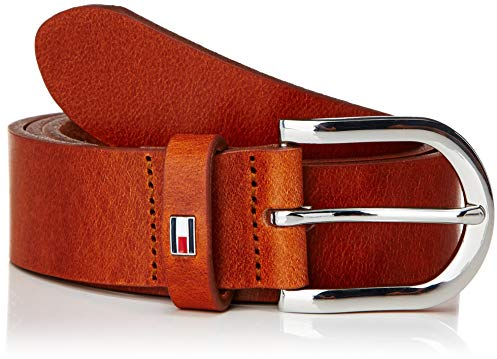 Tommy Hilfiger Damen Gürtel New Danny Belt Ledergürtel, Braun (Cognac), 95 cm