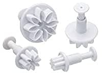 IBILI 788406 Lot de 4 emporte-pièces avec Poussoir Marguerite