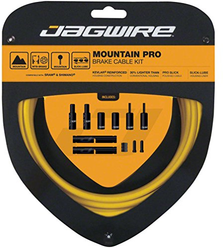 Jagwire PCK407 Unisex Adult Cables and Sleeves Kit, Yellow