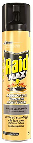 Raid Max Scarafaggi & Formiche 3 in 1 Insetticida Spray - 2 pezzi da 300 ml [600 ml]