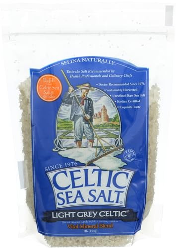 Light Grey Celtic Sea Salt - 454g Resealable Bag - Additive-Free, Delicious Sea Salt, Perfect for Cooking, Baking and More - Gluten-Free, Non-GMO Verified, Kosher and Paleo-Friendly