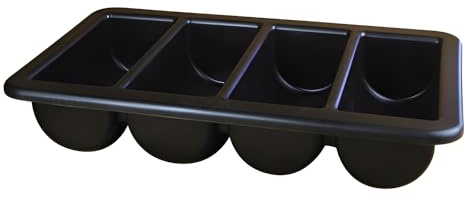 Genware NEV-CB1-1-BLK Cutlery Tray/Box, GN 1/1, 13 x 21, Black