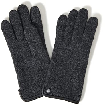 Roeckl Damen Klassischer Walkhandschuh Handschuhe, Schwarz (Anthracite 090), 7.5 EU