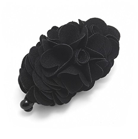 Meilliwish Blumes Rose Haarklammer - Schwarz (1 stück, Frauen, formelle Anlässe)(H41)(Black)