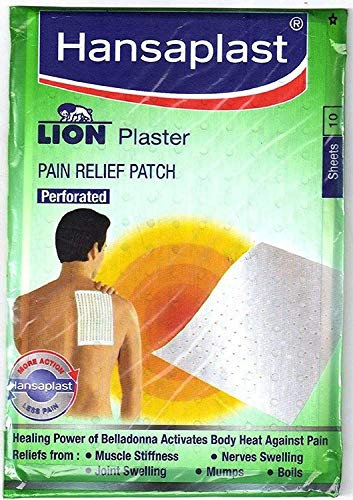 Hansaplast Belladonna Plaster - 17cm x 11cm - Perforated - 10 Sheets