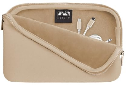 Artwizz Cable Sleeve – Zubehör-Tasche für Kabel, Adapter, Ladegeräte, E-Reader bis 6 Zoll – Organizer aus Neopren mit weichem Innenfutter – Gold