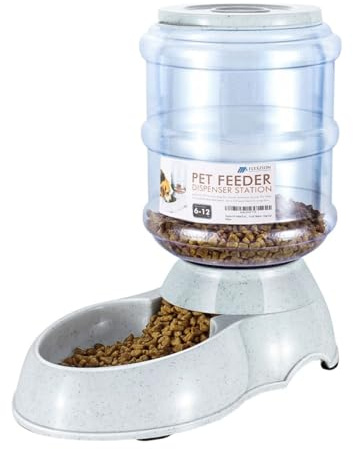 Flexzion Gravity Pet Feeder Futterspender (2,7–5,4 kg Größe) für Hunde und Katzen, automatisches Nachfüllen, Trockenfutter, Aufbewahrungsbehälter für kleine, mittelgroße Rassen, Hunde, Katzen,