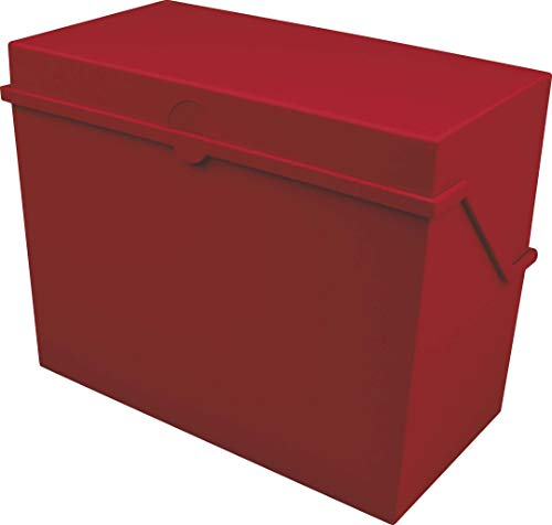 helit H6214625 - Karteikarten Box „the index“ DIN A6 quer, Kleinkartei rot für ca. 400 Karten