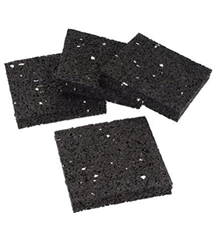 CON:P Dämmunterlage, 10x10x1,5cm schwarz, 4 Stk.
