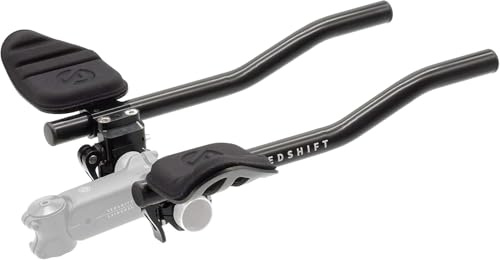 REDSHIFT Quick-Release Clip-On Bike Aero Bars, Bicycle Handlebar Rest, Aluminum Aerobar Extensions for Road, Triathlon, Mountain, Hybrid, Gravel Bikes, Cycling Biking Accessories Part, S-Bend