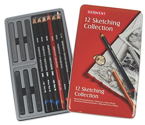 Derwent Sketching Collection, Metal Tin, 12 Count (34305)