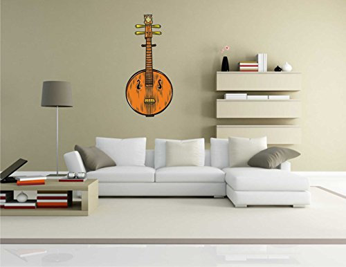 pinkelephant Wandtattoo China-Chinesemusic13 - Chinesisches Musikinstrument - Wandaufkleber 58 x 27 cm