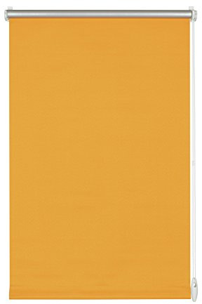 GARDINIA Thermo-Rollo mit Thermo-Rückseite zum Klemmen oder Kleben, Höchste Lichtreflektion, Energiesparend, Lichtundurchlässig, Alle Montage-Teile inklusive, EASYFIX Rollo Thermo, Orange, 100 x 150 cm (BxH)