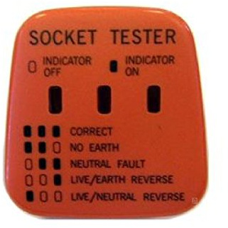 UK Mains Socket Tester 240v Polarity Test / 3 Pin Plug House Electrical Wiring