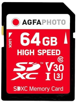 AgfaPhoto High Speed Class 10 SDXC 64GB Speicherkarte neu