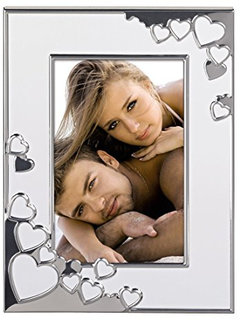 Hama Cadre photo pour portrait Cape Coral (taille cadre et photo 10x15 cm, disposition horizontal ou vertical, en métal, 1 photo par cadre, élégant, simple, classique)