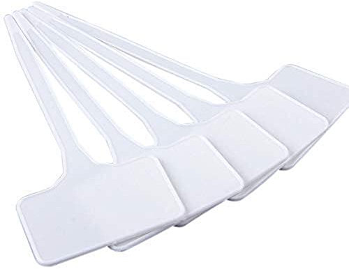 Merriway® BH01219 (10 Pcs) Tee Shaped Plastic Plant Labels White, 135 mm (5.4 Inch) - Pack of 10 Pieces