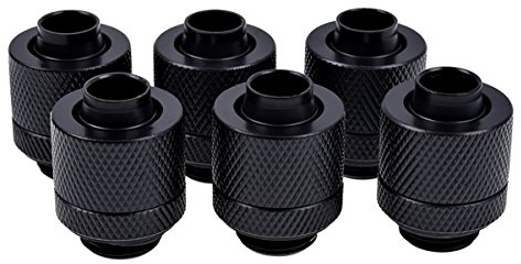 Alphacool 17228 Eiszapfen 13/10mm Anschraubtülle G1/4 - Deep Black Sixpack Wasserkühlung