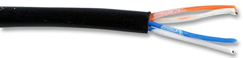 PRO POWER 2-Pair (4-Core) Telephone Cable – 100m Reel, Black, Copper-Clad Steel (CCS) Conductors, CPR Cat Eca Rated – PP01198