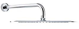 Ramon Soler 256245 Hidroterapia - Rociador XL ultraslim circular Ø250mm, metal acabado cromado, alta resistencia Diamond Finish, anti-cal con boquillas flexibles de silicona. Con brazo para pared