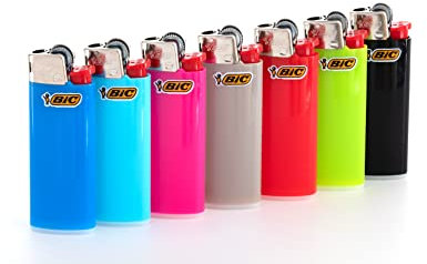 Bic - Accendino mini colorato, J25, 10 pezzi