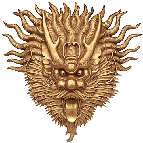Design Toscano NG34875 Tibetan Sculptural Dragon Wall Mask