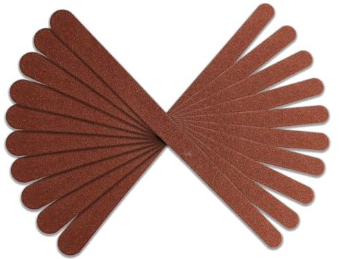 Sandblatt Nagelfeile Sandblattnagelfeilen 10 Stk. 2-seitig fein/grob | Maniküre Pediküre Feilen für Finger und Fußnägel 17 cm