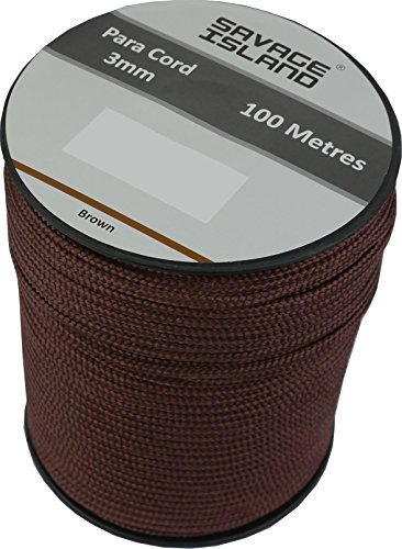 Savage Island 100 m spole paracord 3 mm för camping utomhus hantverk trädgårdsmästare Survival Arrmy hemmafixer Bivak hängmatta tält mörtlina alllina för alla ändamål