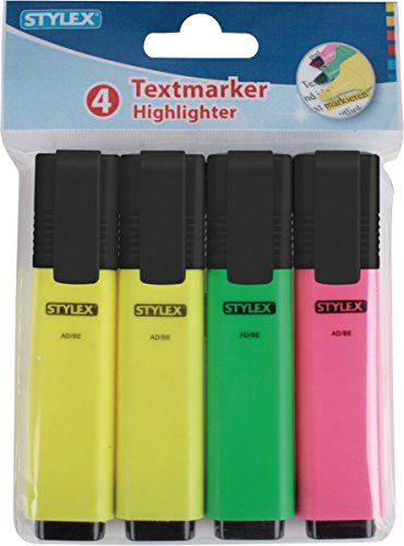 Stylex 65550 Textmarker, 4 Stück