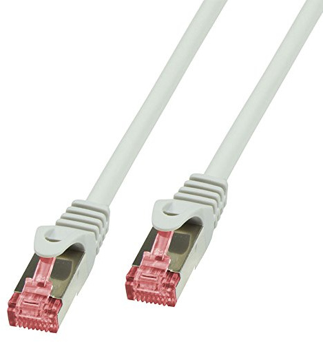 BIGtec Lan Kabel 50m Netzwerkkabel Ethernet Internet Patchkabel CAT.6 grau Gigabit SFTP doppelt geschirmt für Netzwerke Modem Router Switch 2 x RJ45 kompatibel zu CAT.5 CAT.6a CAT.7 Stecker