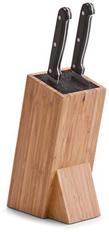Zeller 25328 Messerblock mit Borsteneinsatz 9.5 x 15 x 23.5 cm, Bamboo